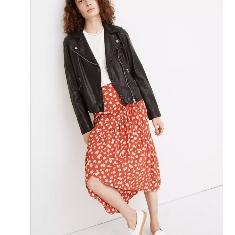 NWOT Madewell black washed leather moto jacket